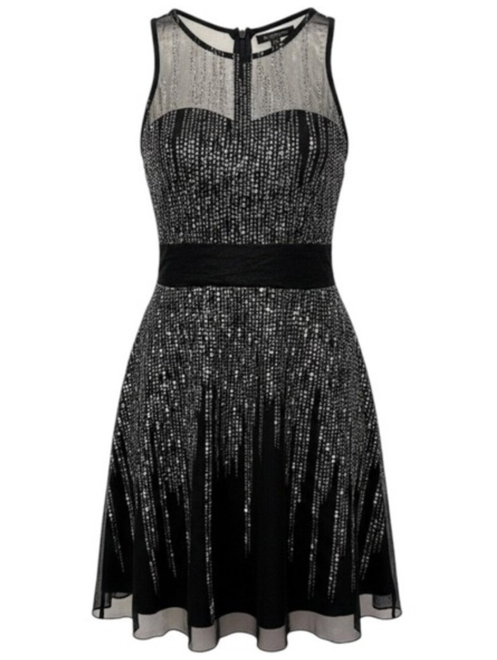 Emily West Girls Black Silver Sequin Tulle Party Dress Size 14